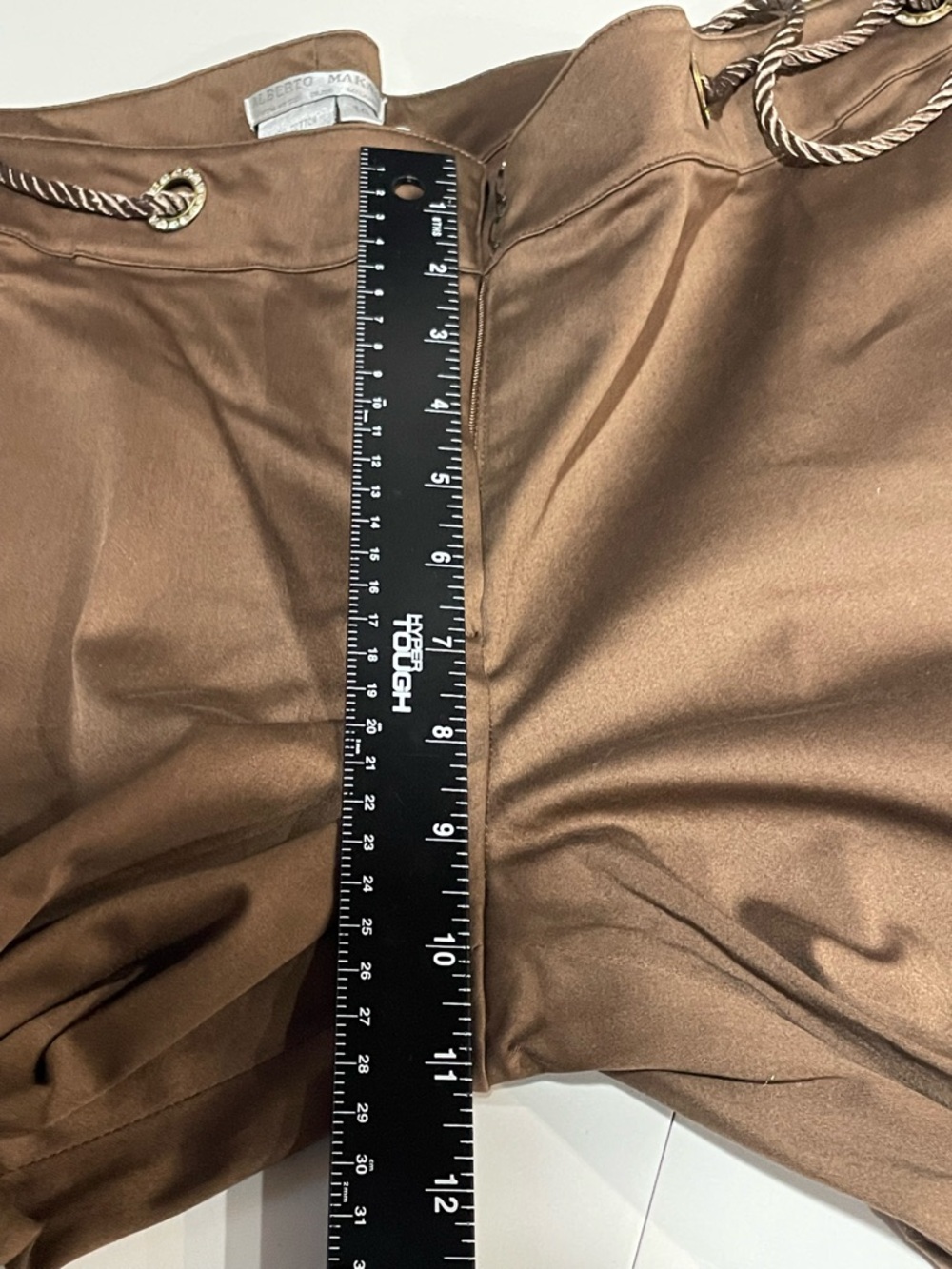 Alberto Makali Women’s Brown Cropped Pants with Rope Waist Detail Size 14 - Picture 8 of 9